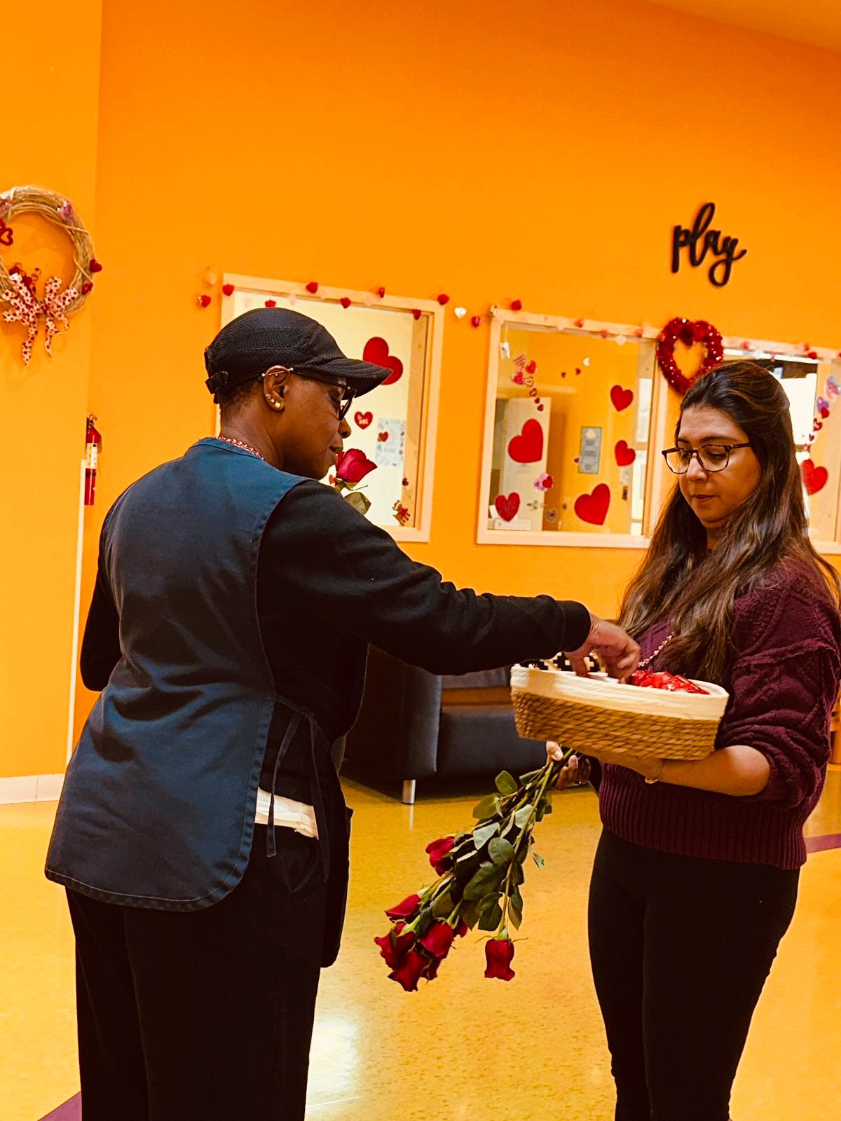 Valentine roses for our staff